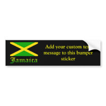 Jamaica Flag, Black, Green and Yellow Bumper Stickers