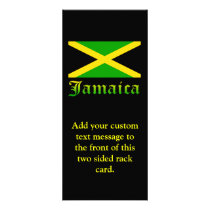 Jamaica Flag, Black, Green and Yellow Rack Card Design