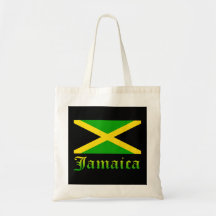 Jamaica Flag, Black, Green and Yellow Tote Bags