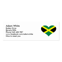Jamaica flag business card