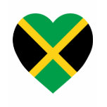 Jamaica Flag Heart t-shirts