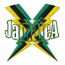 Jamaica flag lightening bolts Polo shirt