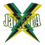 Jamaica flag lightening bolts Polo shirt embroidered shirts