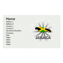 Jamaica Flag Map 2.0 Business Card Templates