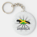 Jamaica Flag Map 2.0 Keychain