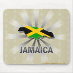 Jamaica Flag Map 2.0 Mouse Pad
