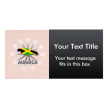 Jamaica Flag Map 2.0 Personalized Photo Card