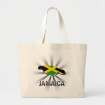 Jamaica Flag Map 2.0 Tote Bags