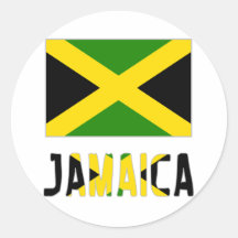 Jamaica Flag & Word Sticker