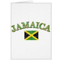 Jamaica football design greeting card