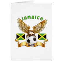 Jamaica Football Designs Greeting Cards