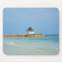 Jamaica - Gazebo at Silver Sands Beach Mousepad
