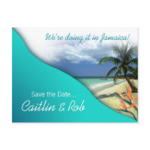 Jamaica Save The Date (emerald waters) Post Cards