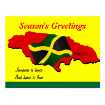 Jamaica season's greetings postcards