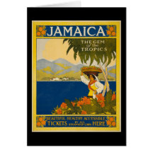 Jamaica the gem of the tropics greeting card