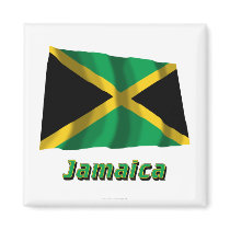 Jamaica Waving Flag with Name