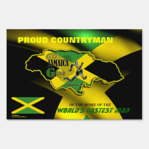Jamaica... World's Fastest Man Yard Sign