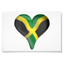 Jamaican Flag In A Heart Art Photo