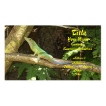 Jamaican Green Lizard Business Cards