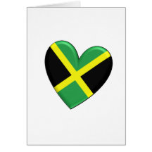 Jamaican Heart Flag Card