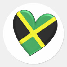 Jamaican Heart Flag Sticker