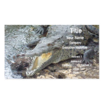 Jamaican Salt Water Crocodile Business Cards