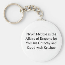 Jamais dragons porte-clés