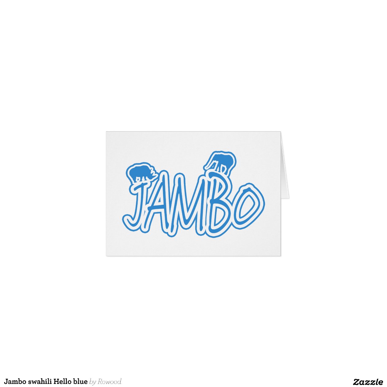 Jambo swahili Hello blue Zazzle