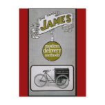 James 1913 Delivery Bicycle Advertisment Post Card