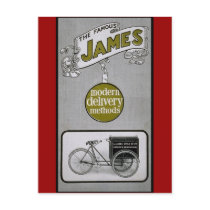 James 1913 Delivery Bicycle Advertisment Post Card
