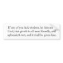 James 1:5 bumper stickers