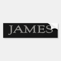 James a personnalisé le nom autocollants pour voiture