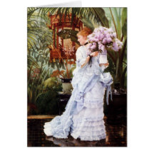 James Tissot Lilacs Greeting Card