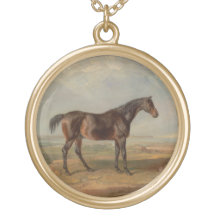 James Ward - Dr. Syntax, a Bay Racehorse Personalized Necklace