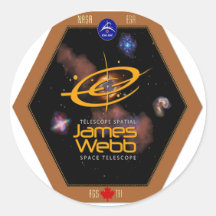 James Webb Space Telescope CSA Patch Round Stickers