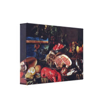 Jan Davidsz de Heem - Still life with Lobster Stretched Canvas Prints