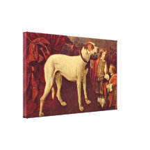 Jan Fyt - Canis Major dwarf and a boy Stretched Canvas Prints