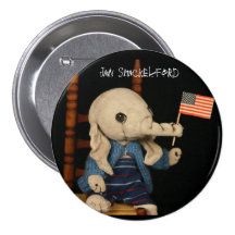 Jan Shackelford Elephant Button  