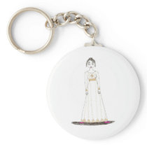 Jane Austen Creepy Gold Keychain