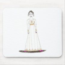Jane Austen Creepy Gold Mousepad
