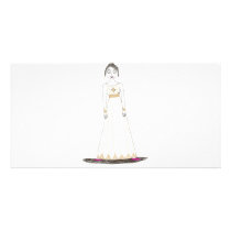 Jane Austen Creepy Gold Custom Photo Card