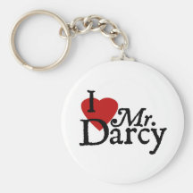 Jane Austen I LOVE Mr. Darcy Key Chain