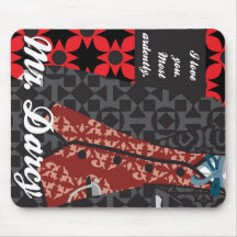 Jane Austen Pride and Prejudice gift "Mr. Darcy" Mousepads