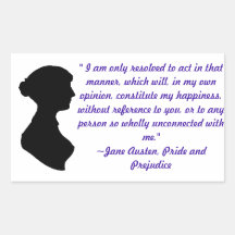 Jane Austen Quote Sticker