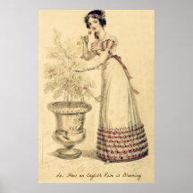 Jane Austen Regency Ball Gown Posters
