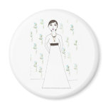 Jane Austen's  wallpaper Fridge Magnet