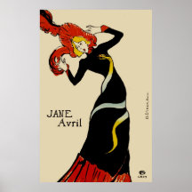 Jane Avril LAUTREC Poster REDUX Edition
