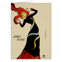 Jane Avril LAUTREC REDUX Edition Tarjetón