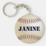 Janine Baseball Keychain by 369MyName