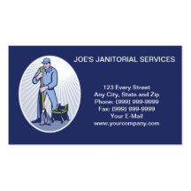 Janitor Cleaner Janitorial Services Business Card